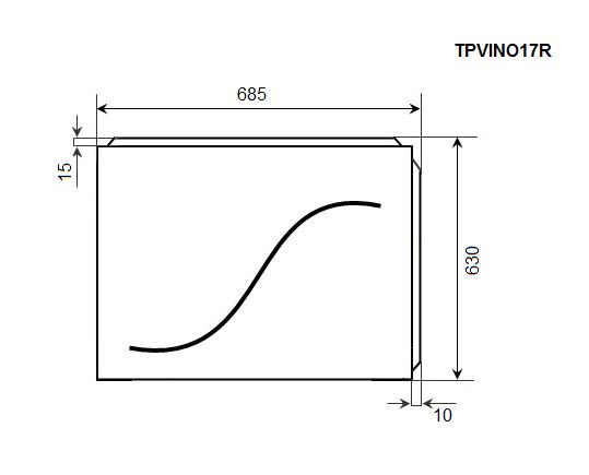 Торцевая панель TIMO (TPVINO17R), артикул TPVINO17R