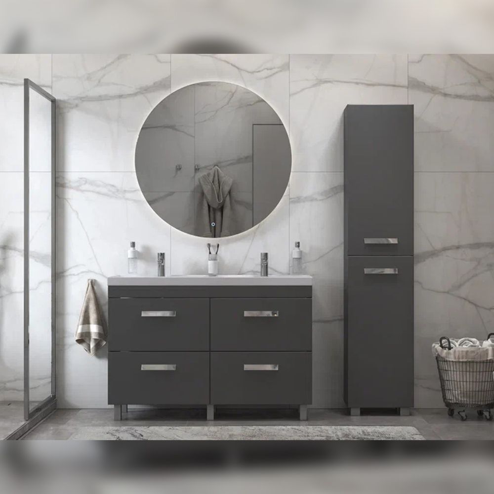 Пенал (40см) Velvex Orlando pn.ORL.40, графит, артикул pn.ORL.40 графит