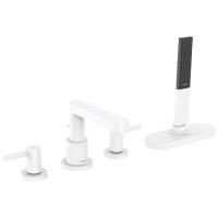HANSGROHE FINORIS Смеситель на борт ванны на 4 отверстия, с ручным душем и коробом sBox, цвет белый матовый HANSGROHE FINORIS Смеситель на борт ванны на 4 отверстия, с ручным душем и коробом sBox, цвет белый матовый
