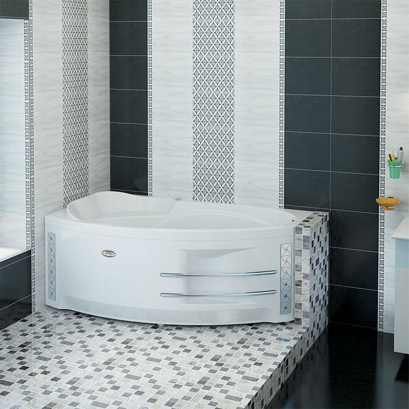 Акриловая ванна Radomir Wachter София 169x99 форсунки Хром L с гидромассажем