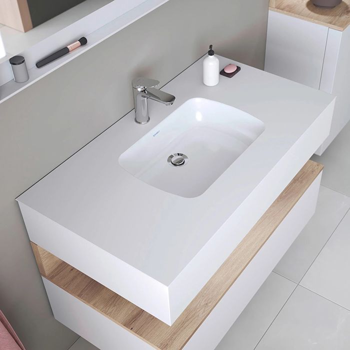 Duravit  Qatego Раковина встраиваемая снизу 480х370х150 мм, без отв под смеситель, цвет белый Duravit  Qatego Раковина встраиваемая снизу 480х370х150 мм, без отв под смеситель, цвет белый