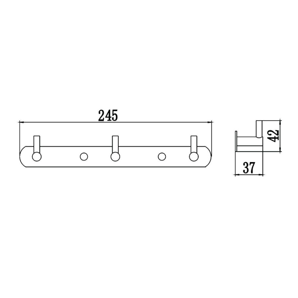 Планка с крючками Savol S-007213B, золото