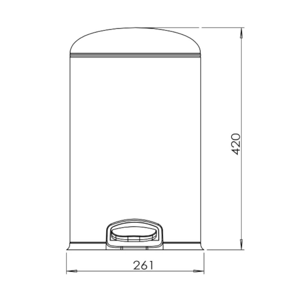 Ведро с микролифтом JAVA S-885-12L, 12 литров