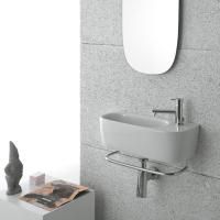 GLOBO Genesis Раковина крыло справа  50x22 cм без отв. под смеситель, цвет: белый