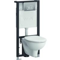 Безободковый унитаз VitrA S40 L-box с толстой дюропластовой крышкой микролифт Безободковый унитаз VitrA S40 L-box с толстой дюропластовой крышкой микролифт