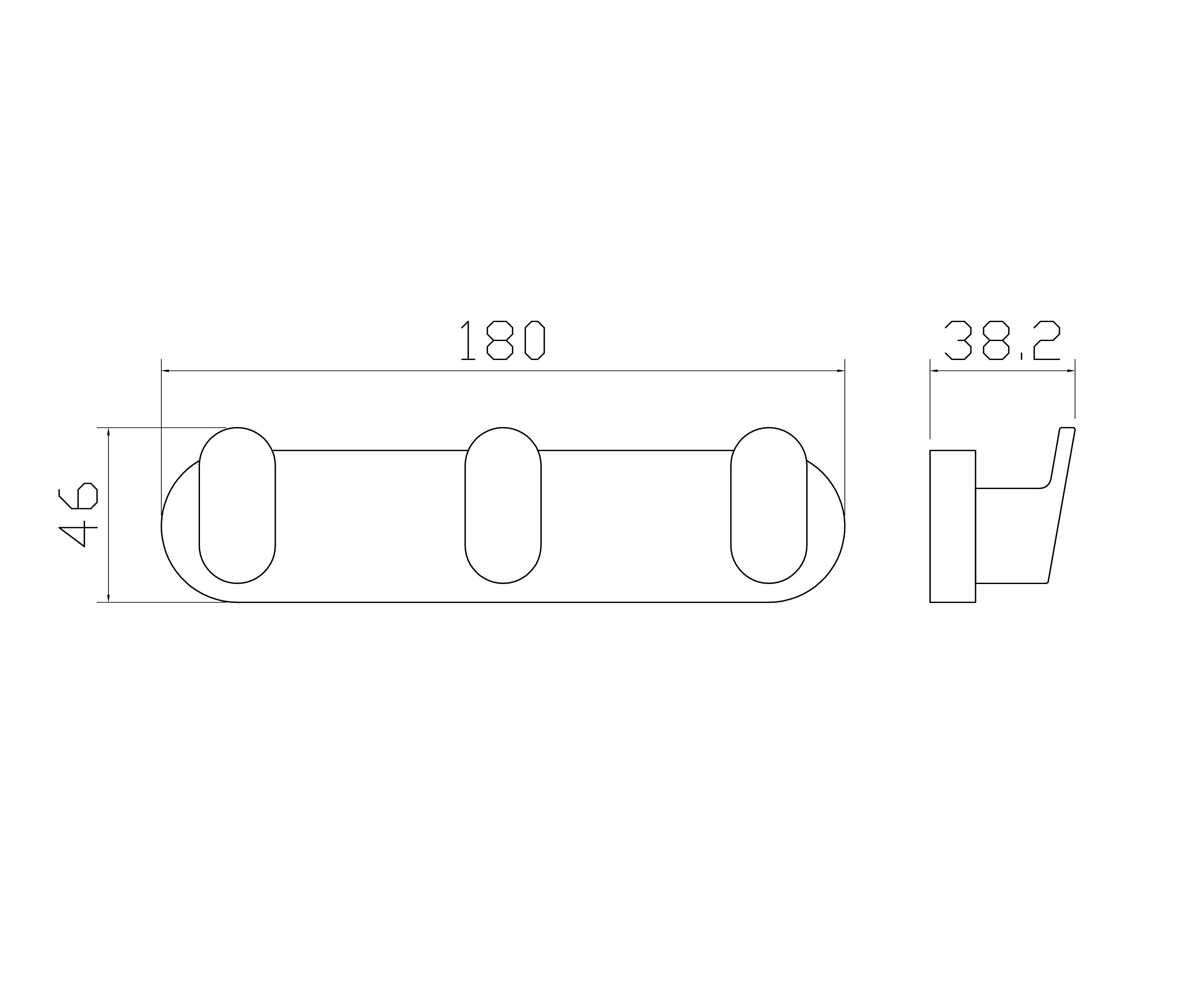 Вешалка с 3 крючками для ванной WONZON & WOGHAND CARBON, Черный (WW-7735)