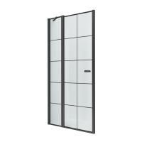 Дверь в нишу NEW TRENDY NEW SOLEO BLACK одинарная 90x195 D-0279A (черный)