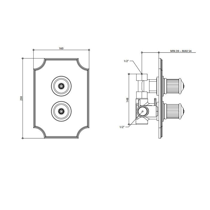 Bongio Impero Смеситель для душа, цвет хром/Swarovski, артикул 06544CR00