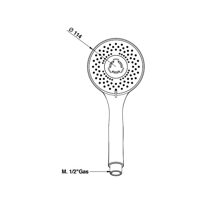 Bongio Душевая лейка d 100мм, цвет черный матовый