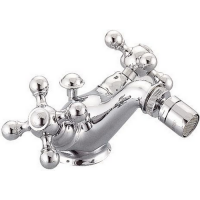 CISAL Arcana Ceramic Смеситель двухвентильный для биде на 1 отверстие с донным клапаном, цвет хром