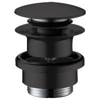 HG Донный клапан для раковин и биде, нажимной, цвет: черный матовый HG Донный клапан для раковин и биде, нажимной, цвет: черный матовый