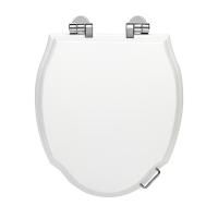 Devon New Etoile Сиденье для унитаза из мдф, цвет: белый лакированный/петли хром (микролифт)