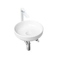 Комплект 5 в 1 Lavinia Boho Bathroom Sink Slim 21510055, накладная фарфоровая раковина 40 см, смеситель, латунный сифон, донный клапан quick-clac, угловые вентили 2 шт.