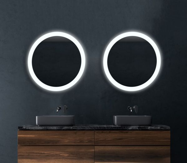 Xpertials LUMIX, круглое зеркало 70 см, LED свет, вкл/выкл с диммером, антизапотевание