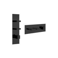 Gessi Rettangolo Встраиваемый термостат, подключение на 3/4”, с 2мя независимыми выходами(внешние части), цвет: черный