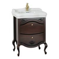 IMPERO База L61xH74xP48 см. для раковины 60 см, 2 выдвижных ящика, цвет: NOCE