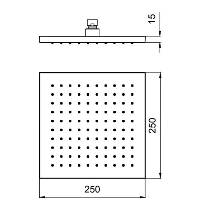 Almar EcoAir SQUARE 316 Душевая лейка, 250х250 мм, нержавеющая сталь, цвет stainless steel Almar EcoAir SQUARE 316 Душевая лейка, 250х250 мм, нержавеющая сталь, цвет stainless steel