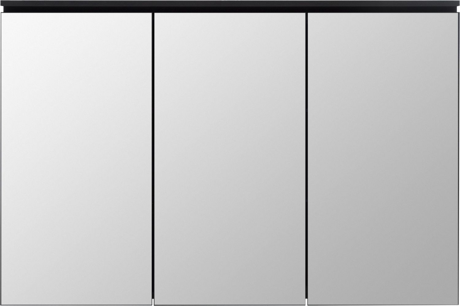 Зеркальный шкаф De Aqua Алюминиум 120 черный