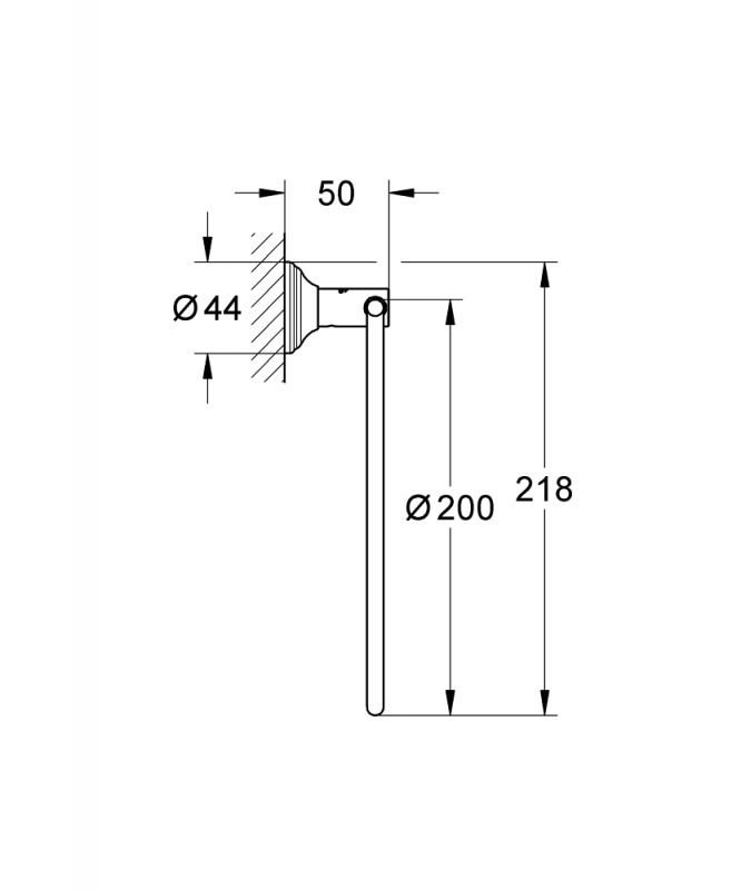 Кольцо для полотенца GROHE Essentials Authentic, хром (40655001) Кольцо для полотенца GROHE Essentials Authentic, хром (40655001)