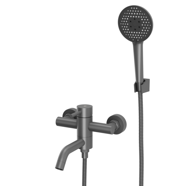 Смеситель для ванны с коротким изливом RUSH Melos (SUS1101-44Grey)