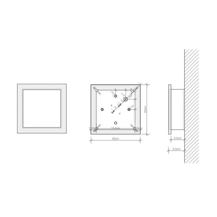 Decor Walther Kubic 20 Светильник потолочный 21x21x6.5см, 1x R7S 78mm max. 60W, цвет: хром ЗАКАЗ ПО ЗАПРОСУ