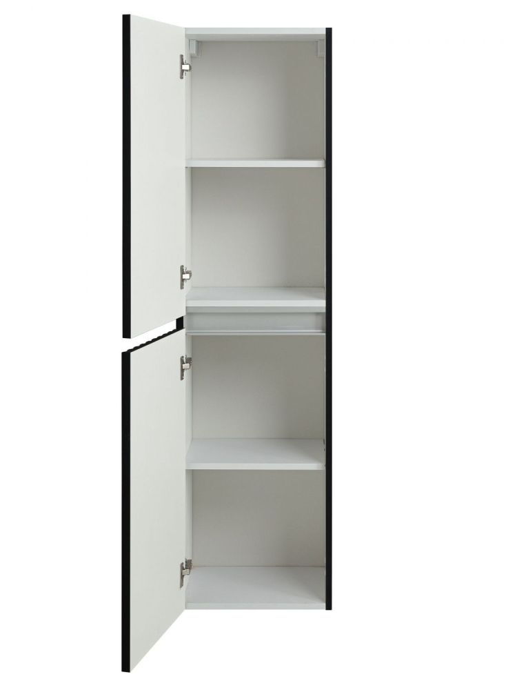 ELEGANT Пенал настенный, подвесной, Чёрный матовый AM-ELEGANT-1500-2А-SO-NM-LED, артикул AM-ELEGANT-1500-2А-SO-NM-LED