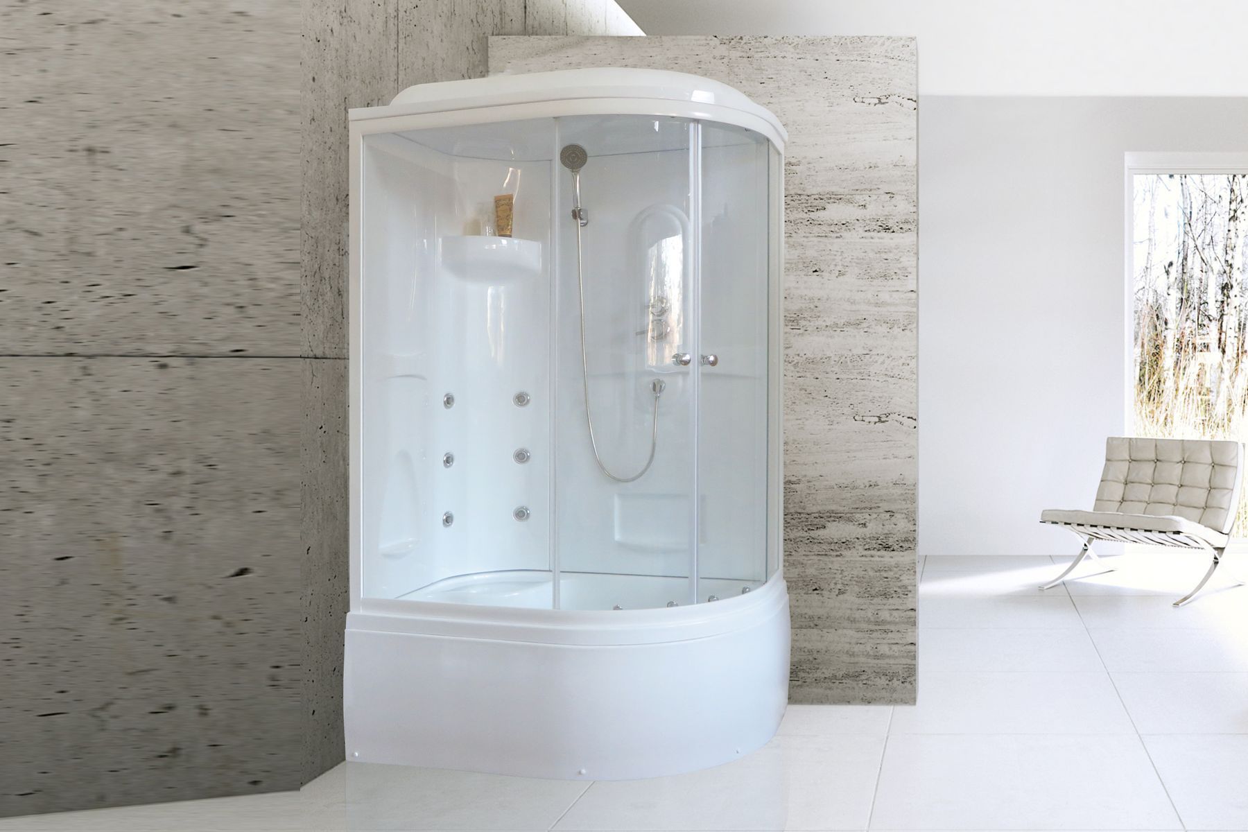 Душевая кабина Royal Bath RB 8120BK2-T (прозрачное) левая Душевая кабина Royal Bath RB 8120BK2-T (прозрачное) левая