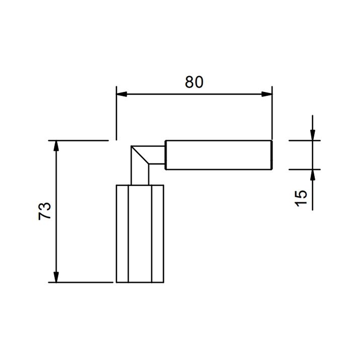 Fantini Venezia Ручка для смесителя, правая, рычаг, цвет: Хром - Черный матовый