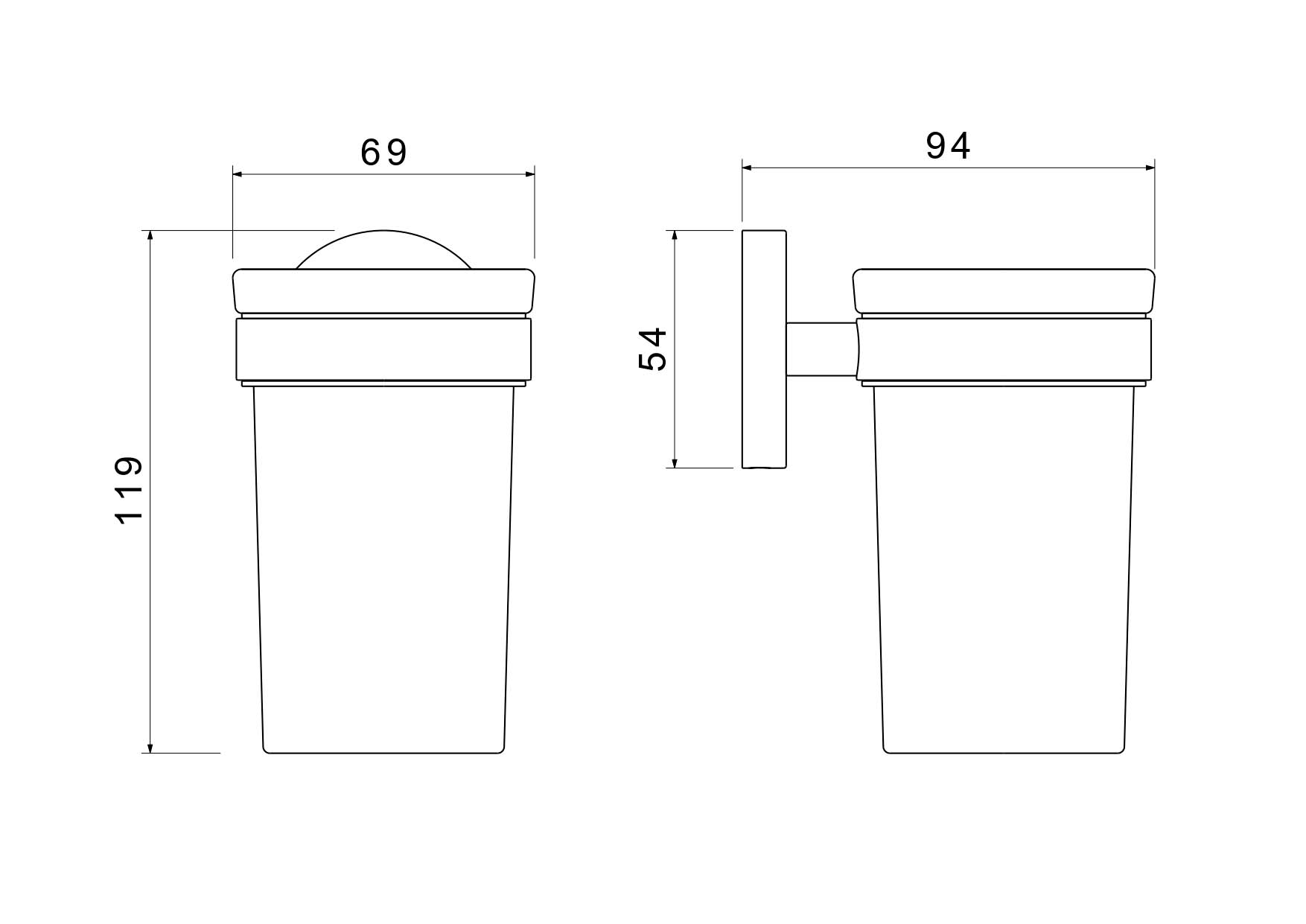 Стакан с держателем AQUATEK AQ4104CR ЕВРОПА Стакан с держателем AQUATEK AQ4104CR ЕВРОПА