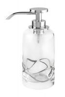 Surya Crystal Stream, дозатор 7х7хh18 см с помпой V6, цвет хром
