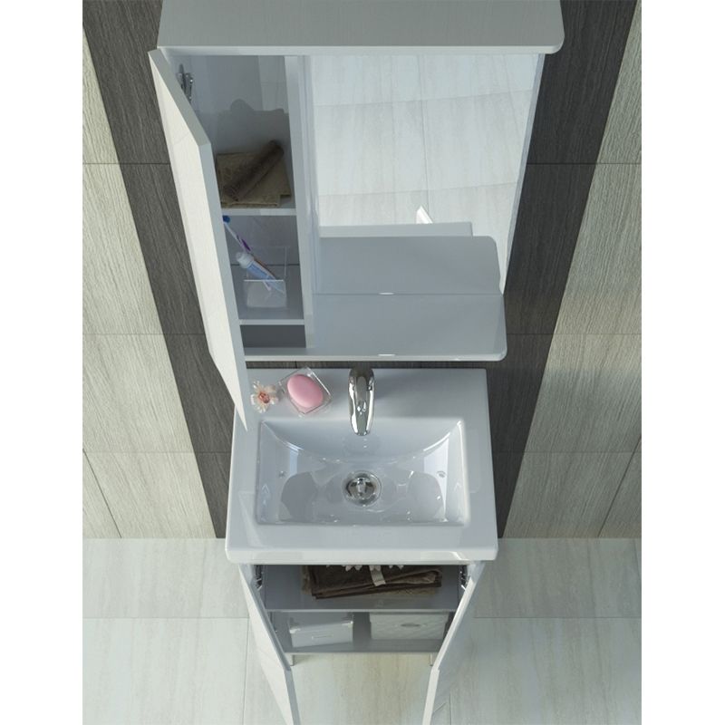 Зеркало со шкафом Vigo Minor 50 L с подсветкой Белое