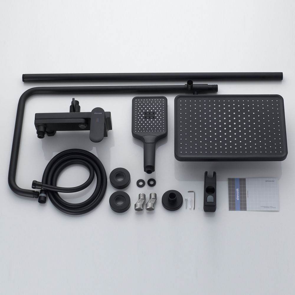 Душевая система Shevanik S4536H, черный, артикул S4536H