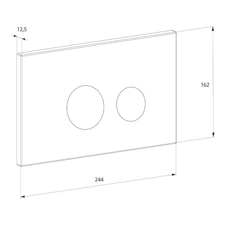 Клавиша смыва D&K Bayern DB1529025.2  (арт.инсталл DI8050127), черный, артикул DB1529025.2