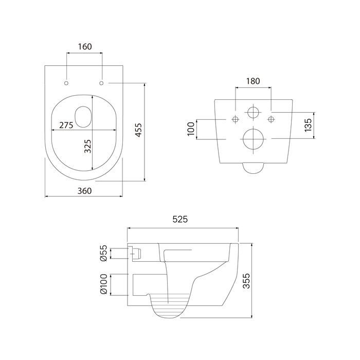 Комплект 3в1: подвесной унитаз, инсталляция и клавиша смыва черная, Basic, IDDIS (BASAI02i73), артикул BASAI02i73
