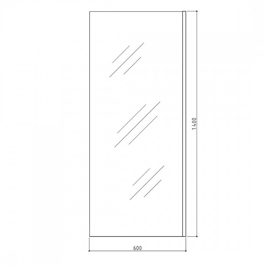 Шторка на ванну 60х140 см Maretti Marta MA41F6014099-015, профиль хром, артикул MA41F6014099-015