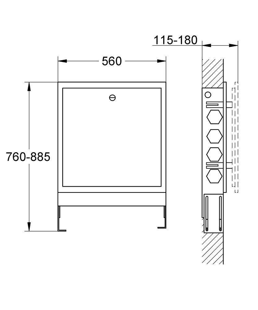 Монтажный ящик для систем GROHE F-digital deluxe (36367000)