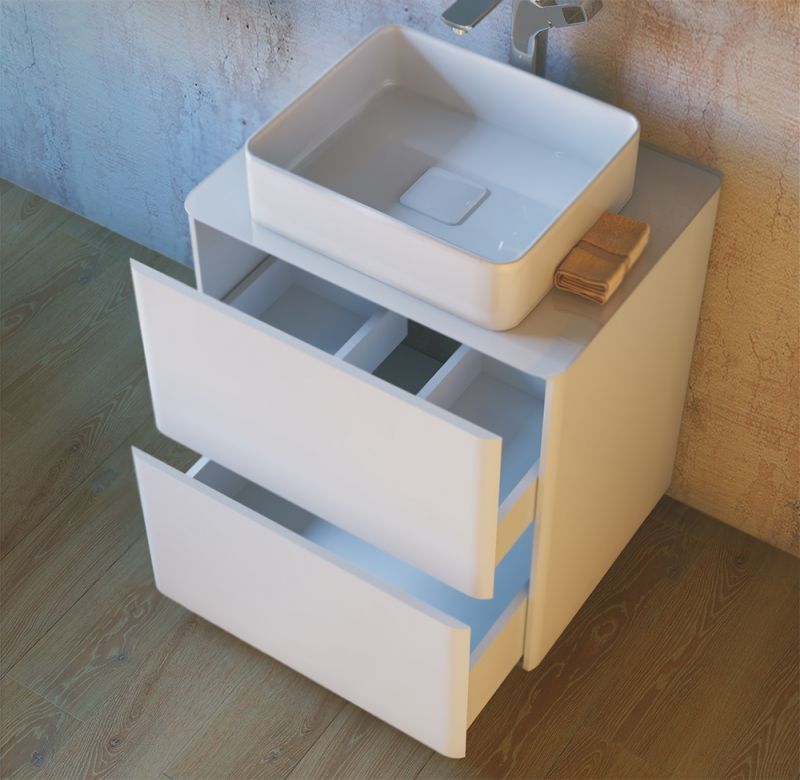 Тумба под раковину Raval Pure 65 Белая