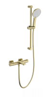 Смеситель для ванны с душевым гарнитуром и термостатом WONZON & WOGHAND, Брашированное золото (WW-C2021-A-BG)