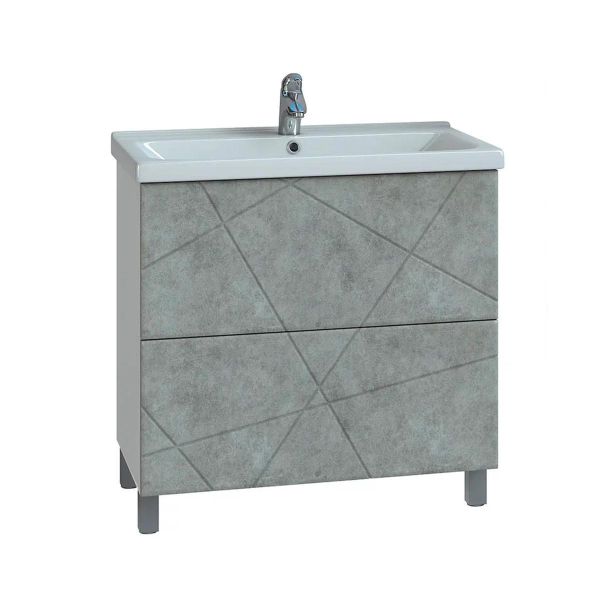 Тумба под раковину напольная VIGO Geometry 025 бетон, 80 см
