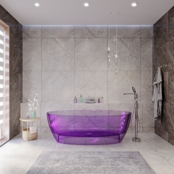 RELAX 2.0 Ванна отдельностоящая CEZARES 1700x790x570, CZR-RELAX2.0-170-79-57-AMT-PFB Аметист