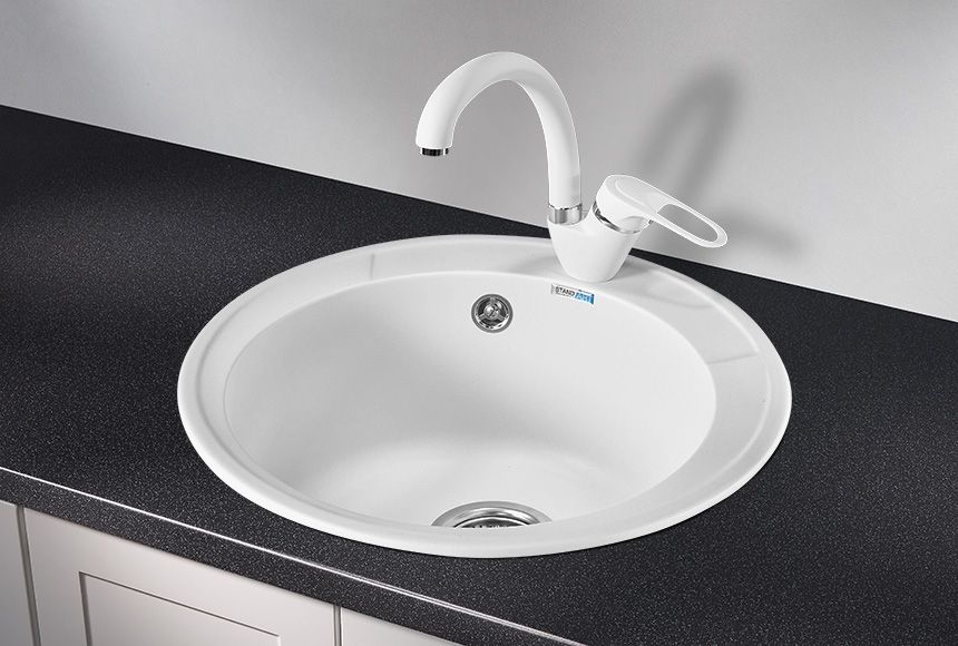 Кухонная мойка GRANULA Standart (4802, БЕЛЫЙ), артикул 4802, БЕЛЫЙ