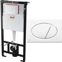 Инсталляция Alcaplast Sadromodul AM101/1120+M70 для унитаза со смывным бачком с клавишей смыва Инсталляция Alcaplast Sadromodul AM101/1120+M70 для унитаза со смывным бачком с клавишей смыва