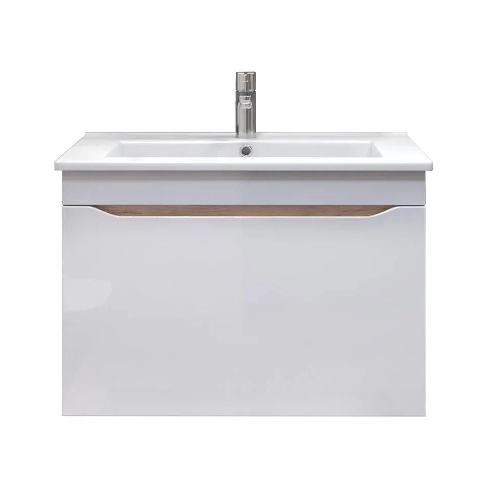 Тумба под раковину подвесная VIGO Grani tp.GRI.ELI.60.1Y дуб золотой, 60 см, артикул tp.GRI.ELI.60.1Y дуб золотой