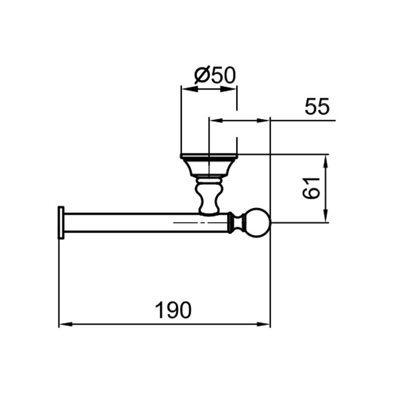 Держатель для туалетной бумаги Webert Karenina KA500801065, бронза, артикул KA500801065