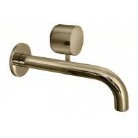 Fantini AF/21 Смеситель для раковины, встраиваемый, на 2 отв, без донного клапана, излив 208мм (наружняя часть), цвет: Matt British Gold PVD