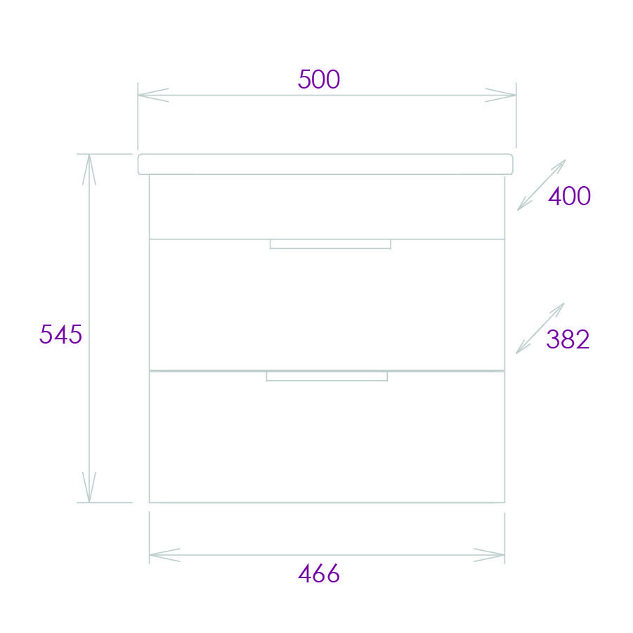 Тумба Onika Легран 50 подвесная, дуб галифакс (ум. Фостер 50/Como 50)