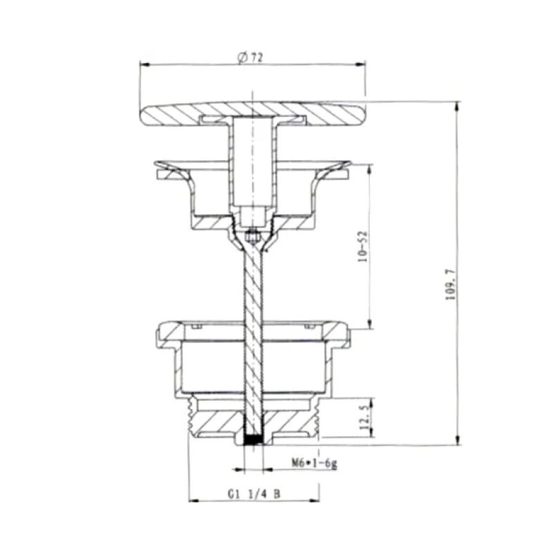 Донный клапан SMARTFLOW SMFBD-001, белый