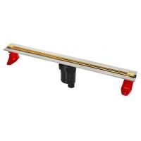 Желоб BERGES водосток SUPER Slim 800, золото глянец, S-сифон D50/105 H50 вертикальный Желоб BERGES водосток SUPER Slim 800, золото глянец, S-сифон D50/105 H50 вертикальный