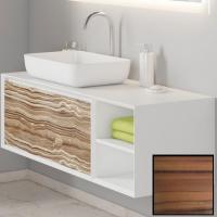 Тумба под раковину SanVit Стайл 120 L kstyle120 с фактурой под дерево подвесная Зебрано