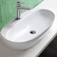 AZZURRA ELEGANCE CIRCLE раковина накладная 70х42см с 1 отв. под смеситель, цвет белый